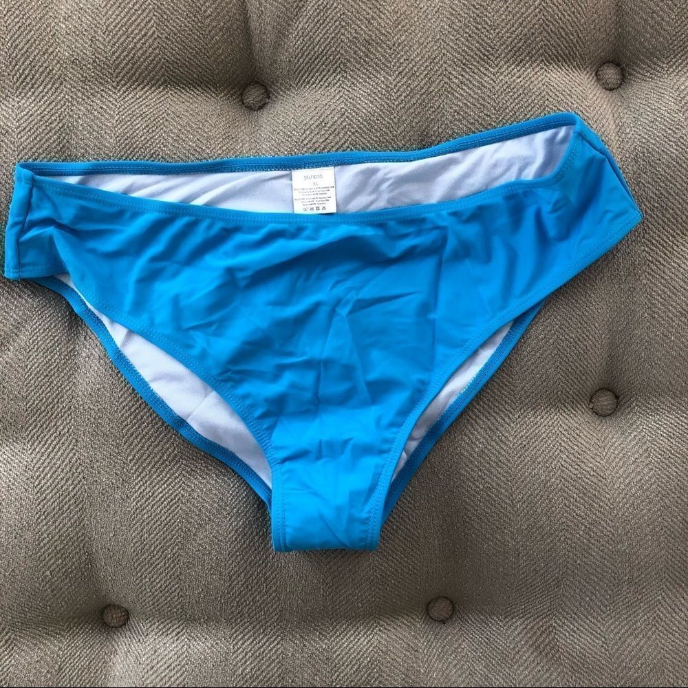NWOT SelfieGo Pool Blue Swim Bottoms XL